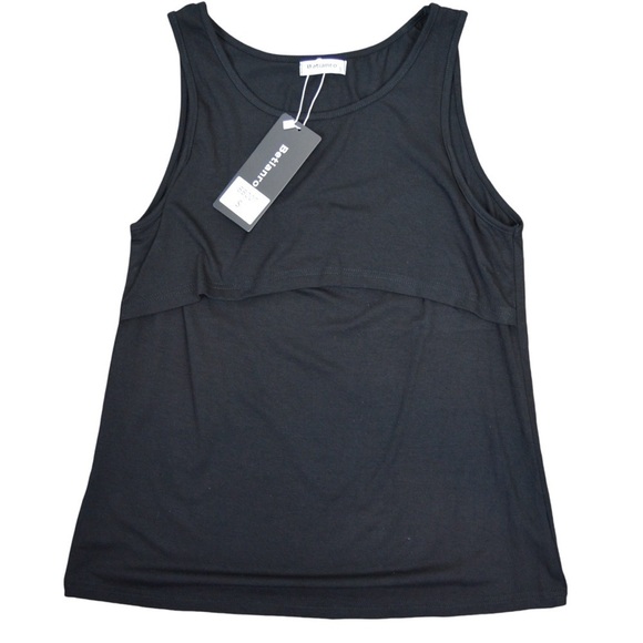 Betianro Black Maternity Nursing Tank -‎ Size Small NEW - Picture 2 of 8